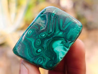 Polished Flower Banded Malachite Free Forms x 35 From Congo - Toprock Gemstones and Minerals