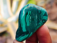 Polished Flower Banded Malachite Free Forms x 35 From Congo - Toprock Gemstones and Minerals