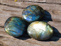 Polished Labradorite Palm Stones x 9 From Tulear, Madagascar - Toprock Gemstones and Minerals