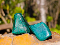 Polished Flower Banded Malachite Free Forms x 70 From Congo - Toprock Gemstones and Minerals