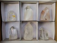 Polished Clear Quartz Crystals x 6 From Madagascar - Toprock Gemstones and Minerals