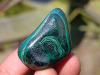 Polished Flower Banded Malachite Free Forms x 35 From Congo - Toprock Gemstones and Minerals