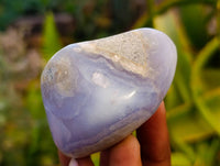 Polished Blue Lace Agate Geodes x 6 From Malawi - Toprock Gemstones and Minerals