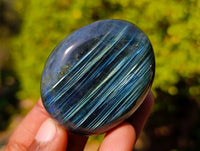 Polished Labradorite Palm Stones x 12 From Tulear, Madagascar - Toprock Gemstones and Minerals