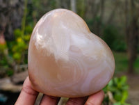 Polished Banded Agate Hearts x 6 From Madagascar - Toprock Gemstones and Minerals