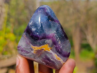 Polished Watermelon Fluorite Free Forms x 6 From Uis, Namibia - Toprock Gemstones and Minerals