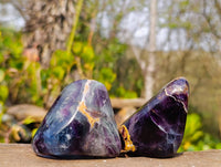 Polished Watermelon Fluorite Free Forms x 6 From Uis, Namibia - Toprock Gemstones and Minerals