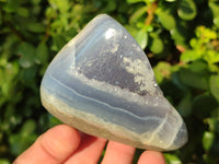 Polished Blue Lace Agate Geodes x 6 From Malawi - Toprock Gemstones and Minerals