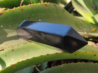 Polished Double Terminated Black Basalt Points x 4 From Madagascar - Toprock Gemstones and Minerals