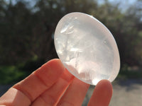 Polished Girasol Pearl Quartz Palm Stones x 12 From Ambatondrazaka, Madagascar - Toprock Gemstones and Minerals