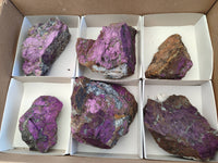 Natural Metallic Purpurite Specimens x 6 From Erongo, Namibia - Toprock Gemstones and Minerals