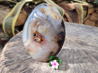 Polished Banded Agate Standing Free Form x 1 From Madagascar - Toprock Gemstones and Minerals