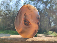 Polished Banded Agate Standing Free Form x 1 From Madagascar - Toprock Gemstones and Minerals
