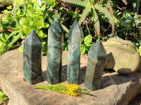 Polished Green Fuchsite Points x 4 From Madagascar - Toprock Gemstones and Minerals