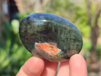 Polished Labradorite Palm Stones x 12 From Tulear, Madagascar - Toprock Gemstones and Minerals