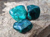 Polished Flower Banded Malachite Free Forms x 35 From Congo - Toprock Gemstones and Minerals