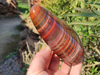 Polished Banded Tiger Iron Standing Free Forms x 2 From South Africa - Toprock Gemstones and Minerals