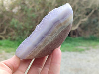 Polished Blue Lace Agate Geodes x 7 From Malawi - Toprock Gemstones and Minerals