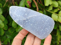 Polished Blue Lace Agate Geodes x 7 From Malawi - Toprock Gemstones and Minerals