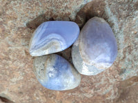 Polished Blue Lace Agate Geodes x 7 From Malawi - Toprock Gemstones and Minerals