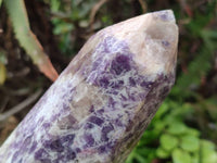 Polished Lepidolite with Pink Rubellite Points x 2 From Ambatondrazaka, Madagascar - Toprock Gemstones and Minerals