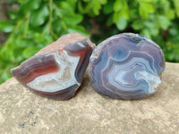 Polished On One Side Red Sashe River Agate Nodules x 24 From Zimbabwe - Toprock Gemstones and Minerals