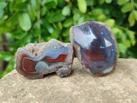 Polished On One Side Red Sashe River Agate Nodules x 24 From Zimbabwe - Toprock Gemstones and Minerals