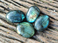 Polished Labradorite Palm Stones x 24 From Tulear, Madagascar - Toprock Gemstones and Minerals