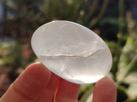 Polished Girasol Pearl Quartz Palm Stones x 20 From Ambatondrazaka, Madagascar - Toprock Gemstones and Minerals