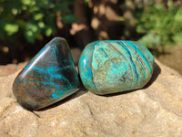 Polished Shattuckite Free Forms x 6 From Kaokoveld, Namibia - Toprock Gemstones and Minerals