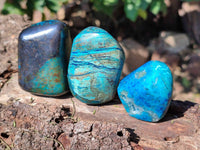 Polished Shattuckite Free Forms x 6 From Kaokoveld, Namibia - Toprock Gemstones and Minerals