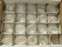 Polished Girasol Pearl Quartz Palm Stones x 20 From Ambatondrazaka, Madagascar - Toprock Gemstones and Minerals
