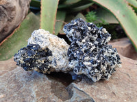 Natural Schorl Black Tourmaline Specimens x 6 From Erongo, Namibia - Toprock Gemstones and Minerals