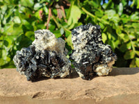 Natural Schorl Black Tourmaline Specimens x 6 From Erongo, Namibia - Toprock Gemstones and Minerals