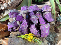 Natural Metallic Purpurite Specimens x 12 From Erongo, Namibia - Toprock Gemstones and Minerals