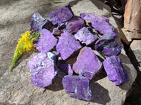 Natural Metallic Purpurite Specimens x 12 From Erongo, Namibia - Toprock Gemstones and Minerals