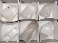Polished Clear Quartz Crystals x 6 From Madagascar - Toprock Gemstones and Minerals