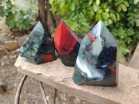 Polished Bloodstone Points x 3 From Swaziland - Toprock Gemstones and Minerals