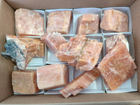 Natural Sunset Orange Calcite Specimens x 12 From Spitzkop, Namibia - Toprock Gemstones and Minerals