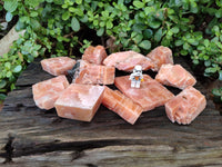 Natural Sunset Orange Calcite Specimens x 12 From Spitzkop, Namibia - Toprock Gemstones and Minerals