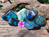 Polished Shattuckite Free Forms x 6 From Namibia - Toprock Gemstones and Minerals