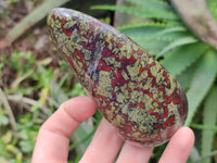 Polished Bastite Dragon Bloodstone Standing Free Forms x 2 From South Africa - Toprock Gemstones and Minerals