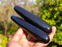 Polished Black Basalt Massage Wands x 6 From Antsirabe, Madagascar - Toprock Gemstones and Minerals