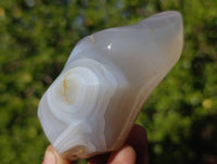 Polished Banded Agate Flames x 6 From Madagascar - Toprock Gemstones and Minerals