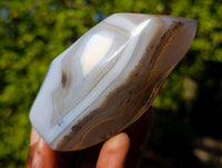 Polished Banded Agate Flames x 6 From Madagascar - Toprock Gemstones and Minerals