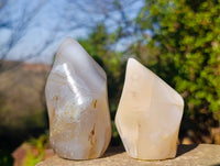 Polished Banded Agate Flames x 6 From Madagascar - Toprock Gemstones and Minerals