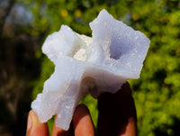Natural Etched Blue Chalcedony Specimens x 6 From Nsanje, Malawi - Toprock Gemstones and Minerals