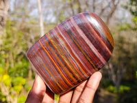 Polished Banded Tiger Iron Standing Free Forms x 3 From South Africa - Toprock Gemstones and Minerals