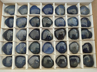 Polished Lazulite Hearts x 35 From Madagascar - Toprock Gemstones and Minerals
