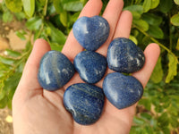 Polished Lazulite Hearts x 35 From Madagascar - Toprock Gemstones and Minerals